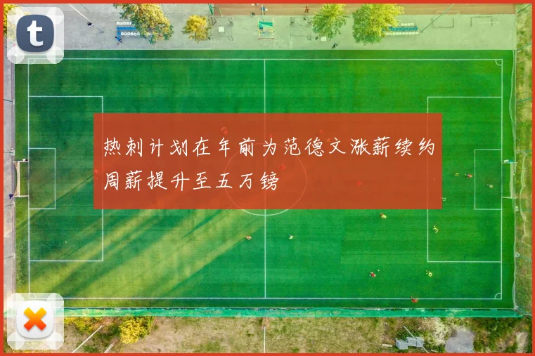 热刺计划在年前为范德文涨薪续约周薪提升至五万镑